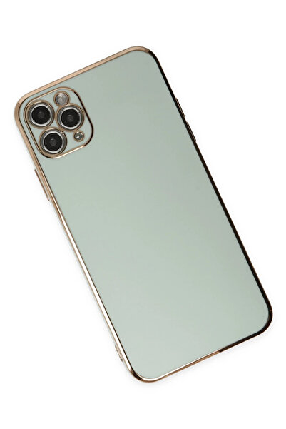 FREEDOM STOREE حافظة نيو فايس لهاتف ايفون 11 برو ماكس من السيليكون - أخضر فاتح