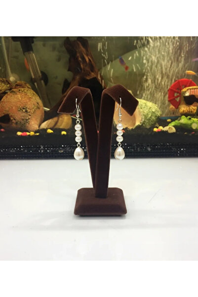 MeGass Dekor Suede Fabric Brown Color 10 cm Earring Display Accessory