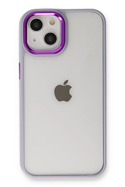 POYRAZ MARKET حافظة نيو فيس لهاتف آيفون 14 بلس غطاء دورا - ليلك