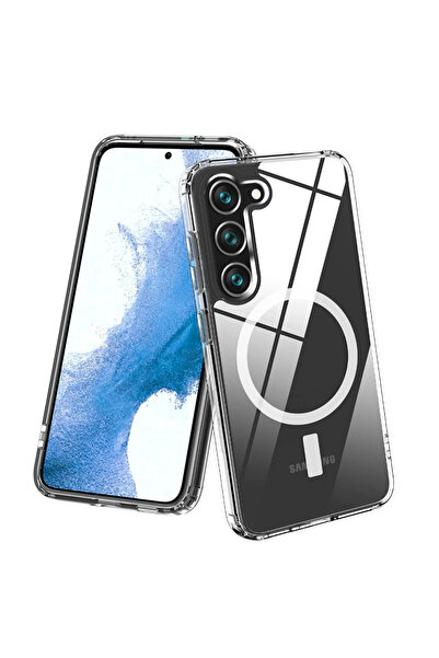 POYRAZ MARKET جراب Newface لهاتف Samsung Galaxy S23 مصنوع من السيليكون الشفاف...