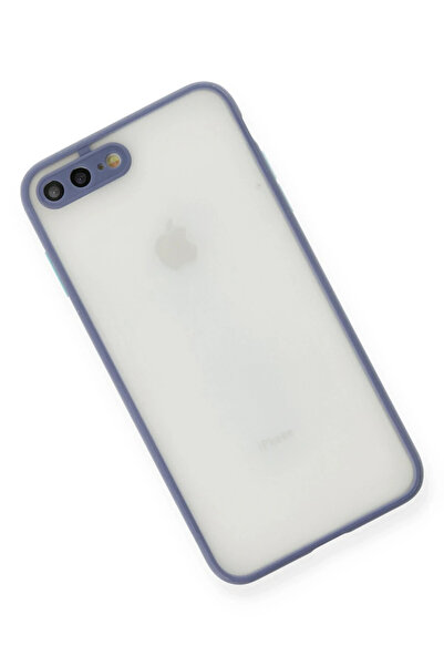 POYRAZ MARKET حافظة آي فون 7 بلس من نيوفيس غطاء سيليكون مونتريال - رمادي