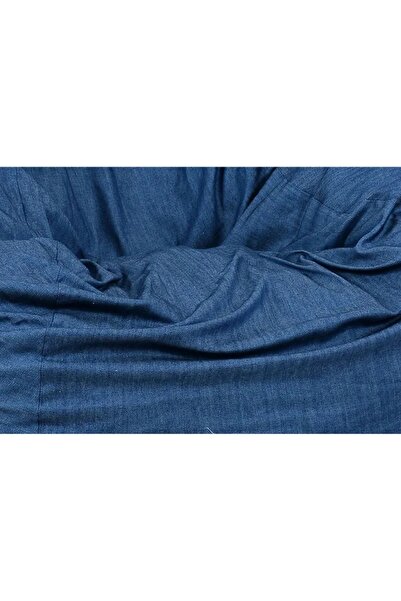 Pufrelax Methuselah Armchair Set with Cushion, Textile Material - Blue Denim