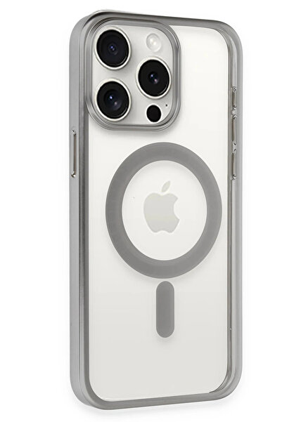 FREEDOM STOREE غطاء حماية Newface لهاتف آيفون 15 برو من إروزي ماجسيف - فضي