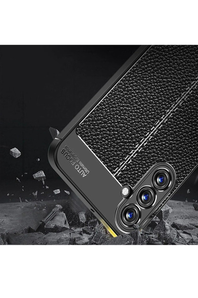 POYRAZ MARKET غطاء Newface لهاتف Samsung Galaxy A15 4G بتركيز تلقائي - أسود