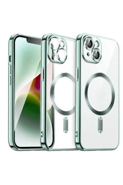 POYRAZ MARKET حافظة Newface لهاتف آيفون 13 كروس مغناطيس سيف - أخضر داكن