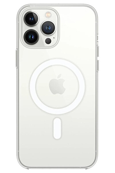 POYRAZ MARKET حافظة نيو فيس لهاتف آيفون 14 برو ماجنيتيكسيف سيليكون شفاف - شفاف