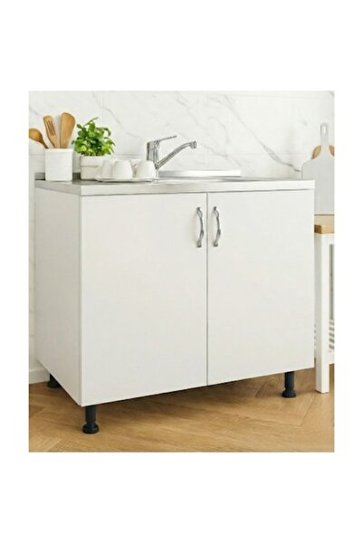 OEM Mască de bucătărie, albă, 80x50x87cm