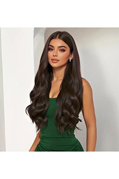 aura peruk Doğal renk tonuna sahip şahane dalgalı perçemsiz vip modelimiz