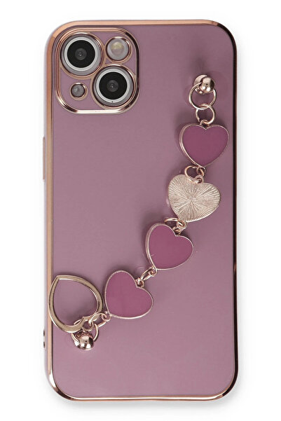 ZEMİRA HOME نيو فيس حافظة ايفون 14 بلس سيليكون - بنفسجي