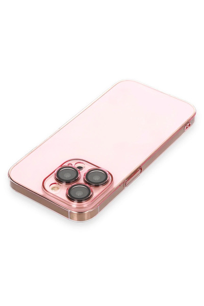 ZEMİRA HOME غطاء حماية لهاتف آيفون 14 برو من نيو فيس مع عدسة أرمادا - ذهبي وردي