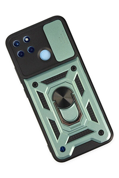 FREEDOM STOREE جراب Newface Realme C25Y مع حلقة عدسة من السيليكون - أخضر