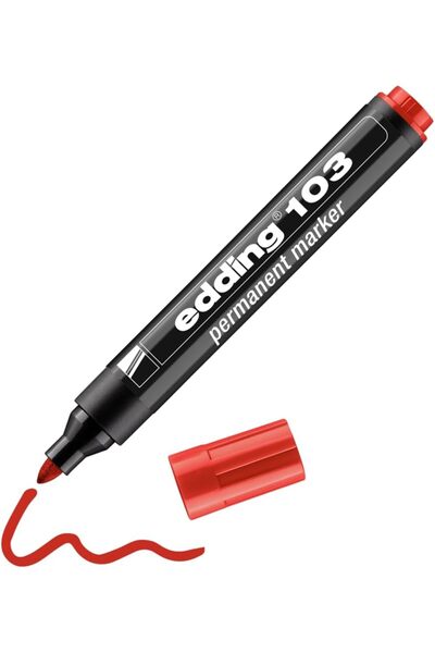 BRF Elizberrasell Edding 103 Permanent Marker Red 1162345