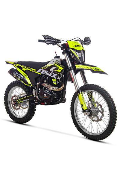 Asix Cross motorcycle XB88 A3, 250cc, 21/18" wheels, black/lime color, electr...