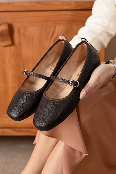 MY MİA MODA Kadın Babet Rahat Hafif Ses Yapmaz Ortopedik Günlük Ayakkabı Babe...