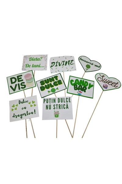 OEM Set Propsuri CandyBar M3, Carton, Verde, 10x7 cm, 24 buc