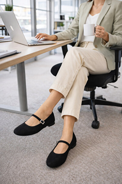 Ghattix Удобни дамски балетни пантофки от велур