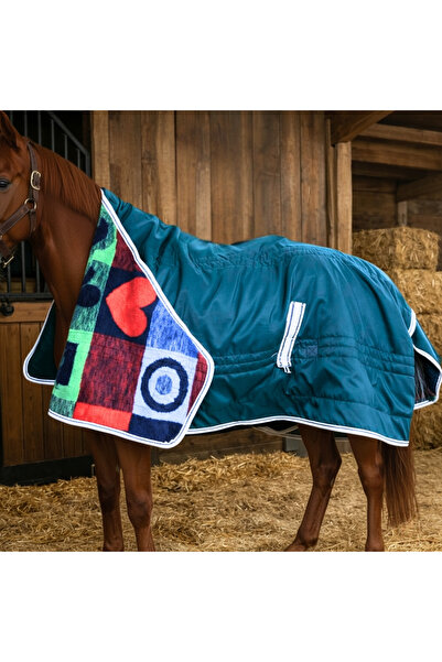 ATEX BİNİCİLİK Yağmurluklu ve Battaniyeli Kışlık Blanket, Ahır Çulu (300 gr e...