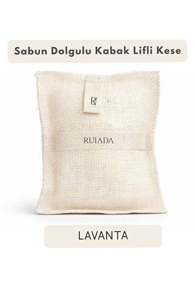 RUIADA Sabun Dolgulu Doğal Kabak Lifli Banyo Duş Kesesi - Lavanta Özlü