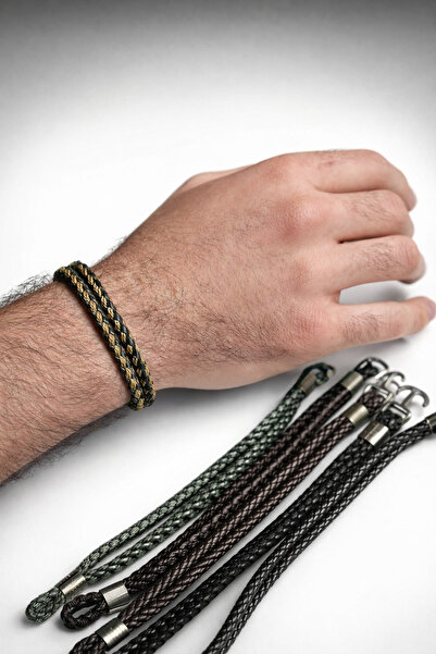 Beksy Accessory Sevgililer Günü Hediye Erkek Örgü Deri Bileklik – Modern Erke...