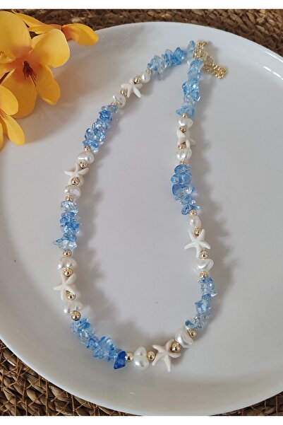 elbi bijuteri Natural Stone Design Light Blue Kokye