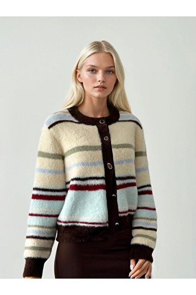 PRANGA Kadın Kahve 5092- Hırka