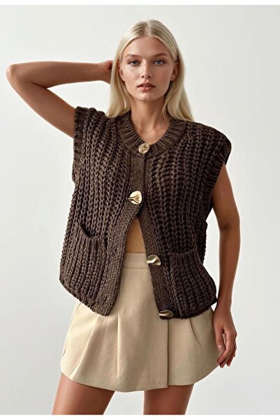 PRANGA Kadın 4899 Selanik Desen Yelek