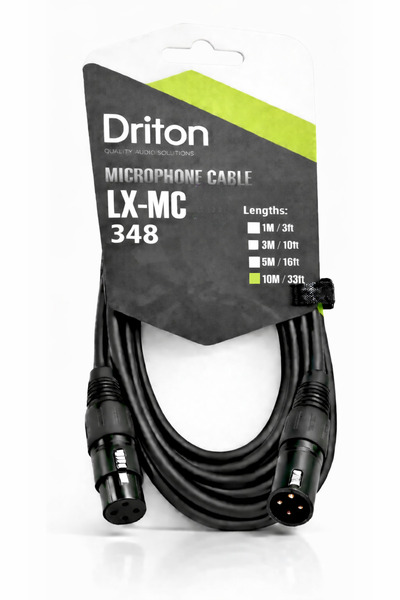 DRİTON Lx-Mc Lx-348 10 Metre Sound and Light System Xlr Male and Xlr Female C...