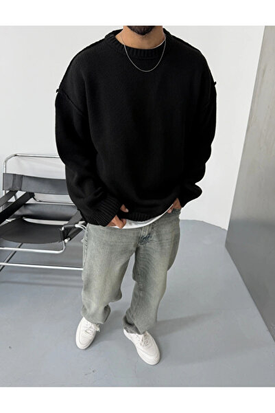 Thebomb Oversize Reverse Stitch Knitwear Sweater