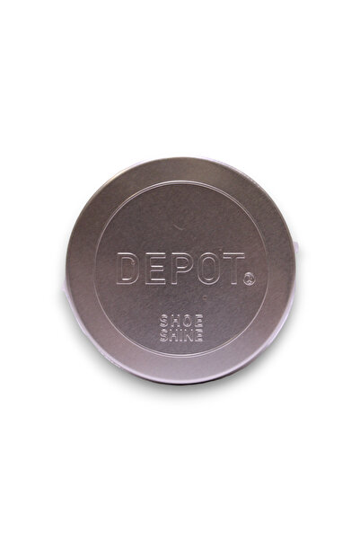 DEPOT , Lustruire pantofi, Borcan metalic, Argint
