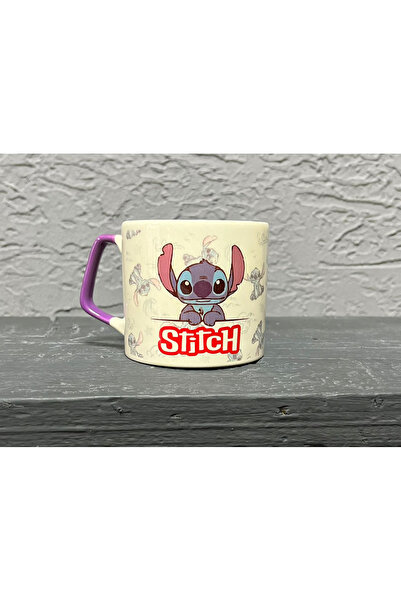 Kırtasiye Ofisi Stitch Tatlı Tatlı Bakıyor Mor Kulplu Prime Sevgilier Günü He...