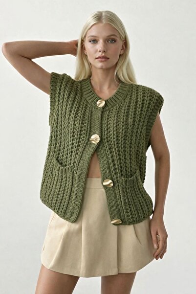 PRANGA Kadın 4899 Selanik Desen Yelek