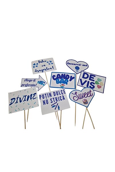OEM CandyBar M1 Props Set, Cardboard, Blue, 10x7 cm, 24 pcs