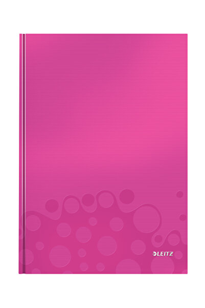 Leitz Caiet de birou A4 cu copertă roz din carton, pătrat, Wow