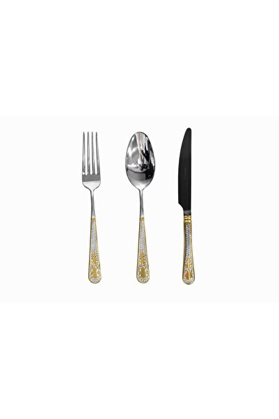 HERDMAR Güell Half Gold 87 Piece Cutlery Set - for 12 People