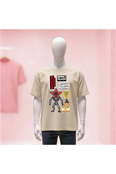 Vordevia Printed Crew Neck Wide Fit Unisex Tshirt