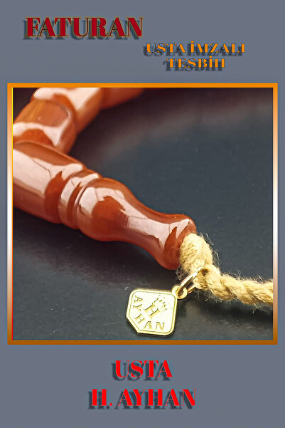 Jewel سبحة خرز العنبر المصنوعة حسب الطلب بتوقيع المعلم H.AYHAN (10-13 مم)