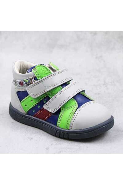 tino Children's sports boots, made of natural leather 3237-BLUEMARINE/GREEN/V