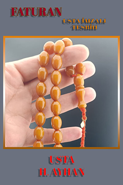 Jewel سبحة من العنبر الألماني الأصلي من تصميم Usta H.AYHAN (11-15 مم)