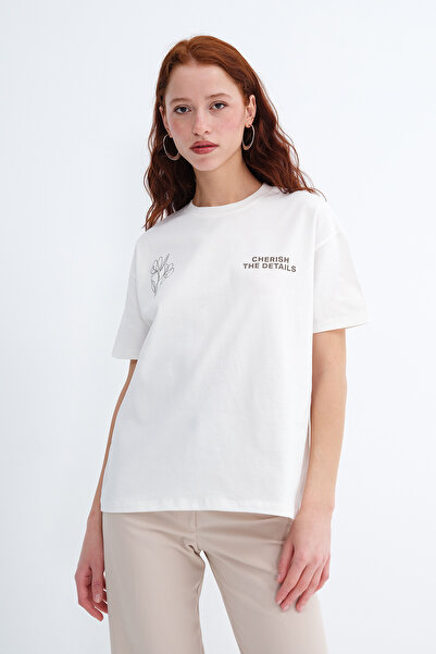 Addax Printed Thick T-Shirt P10561