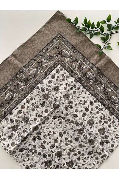 Zambak Large Verd Pattern Cotton Scarf