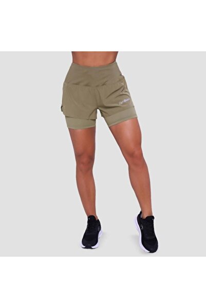GymBeam Women‘s Pulse 2in1 Running Shorts Vetiver