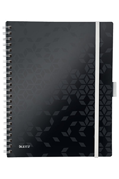 Leitz Caiet spiralat de birou A4 cu copertă PP neagră, Be Mobile Wow