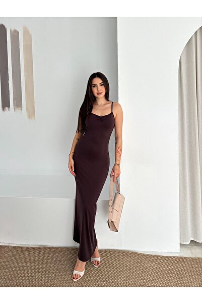 b buhari bykoc Backless Long Dress with Adjustable Straps