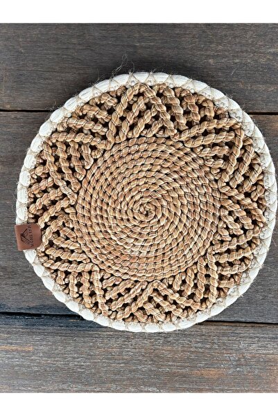 home inn Botanica Naturel Wicker Supla - 33X33 cm Knitted Model Decorative Pr...