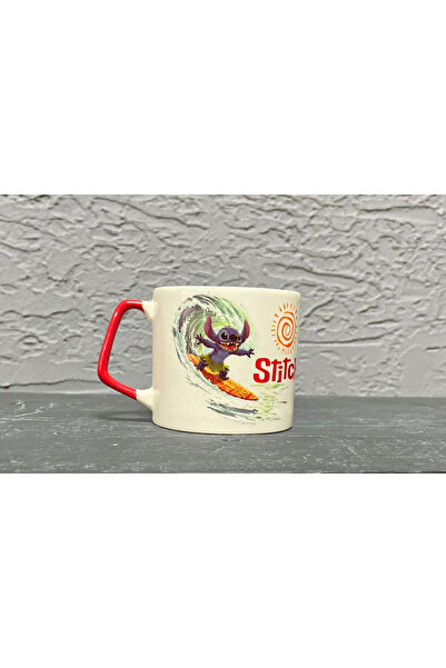 Kırtasiye Ofisi Stitch Sörf Yapıyor Kırmızı Kulplu Prime Sevgilier Günü Hediy...