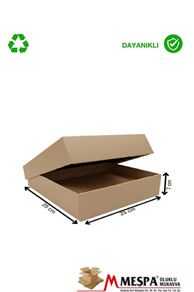 Markasız ucuz 25 x 25 x 7 ölçülerinde 50 adet kalıplı E ticaret kutusu