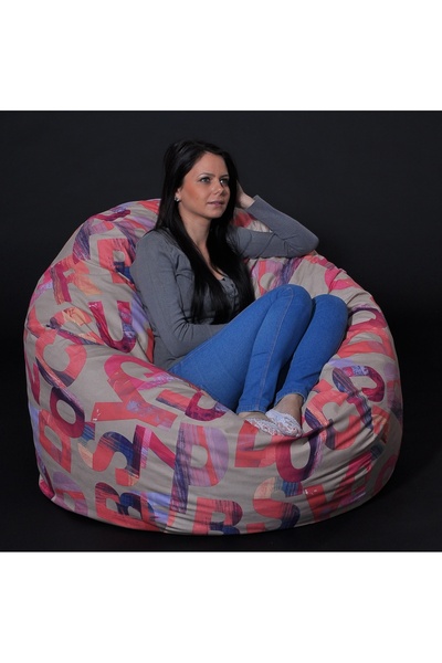 Pufrelax King Size Armchair, Textile Material - Crimson