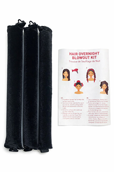 OEM Kit ondulare păr fără căldură – Hair Overnight Blowout, role textile moi