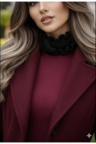 HAPPY HANDMADE Black Viral Necklace/Fringed Scarf&Necklace/ Gift