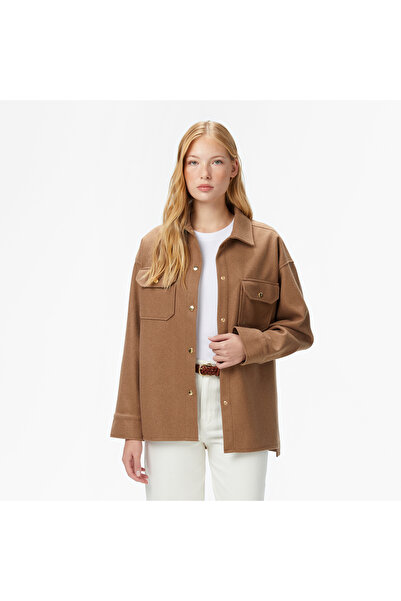 Nautica Kadın Kahverengi Regular Fit Gömlek